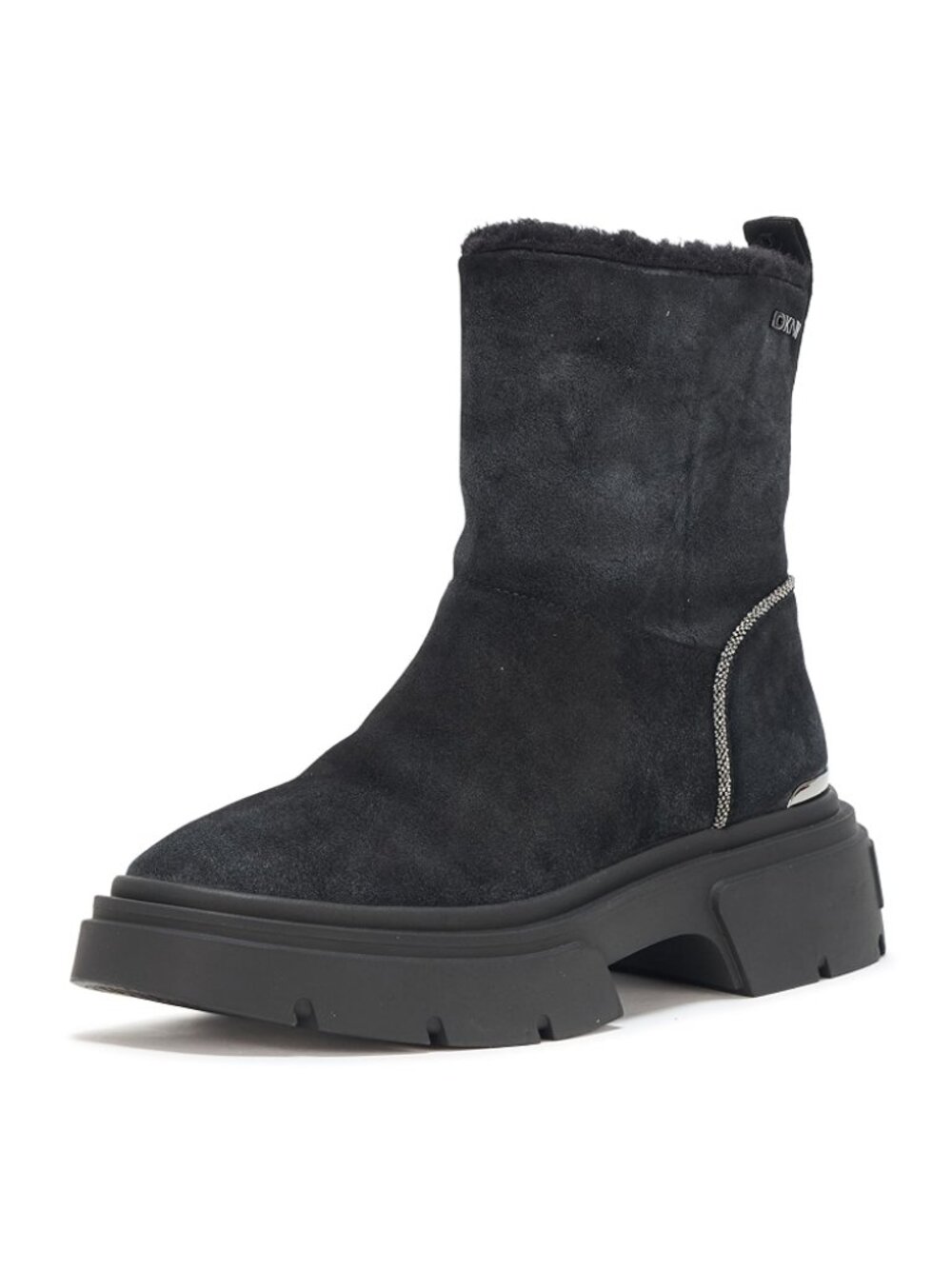 DKNY  Women's Frankie Lug Sole Winter Booties  Brown Suede   Size 11  NEW
